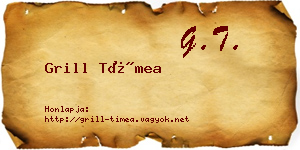 Grill Tímea névjegykártya