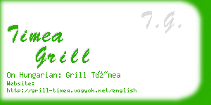 timea grill business card